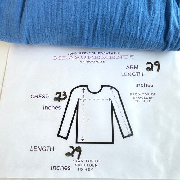 Wilfred Free Womens Button Shirt Top Size S 100% Organic Cotton Flowy Blue - Picture 6 of 6